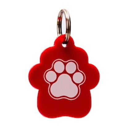 Picture of TAG PLEXY BIG PAW RED